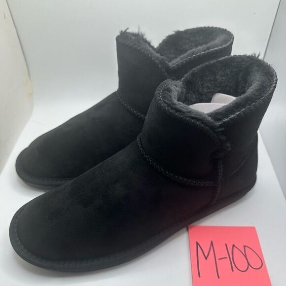 CUSHIONAIRE Cozy Boot 9.5 BLACK NEW - Picture 3 of 7